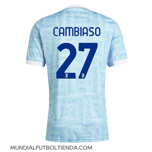 Camiseta Juventus Andrea Cambiaso #27 Segunda Equipación Replica 2025-26 mangas cortas